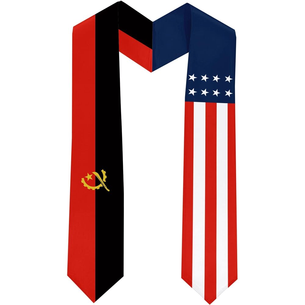 2660 Angola Flag International Students Graduation Sash Stole Scarves 180 X